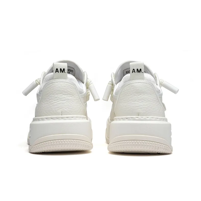 Anthony Miles Height Increasing Low Top Skateboard Shoes Men's Ecru-6