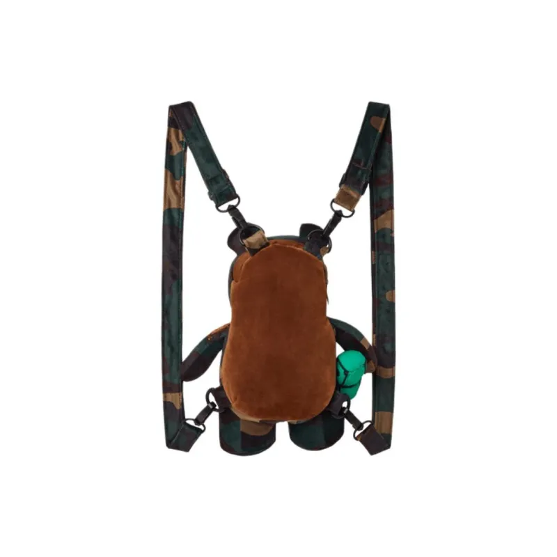 SPRAYGROUND Polyester Backpack Small Size Unisex Army Green-4