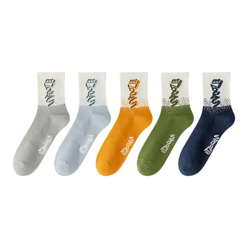 MIIOW Mid-Calf Socks Unisex 5 Pack