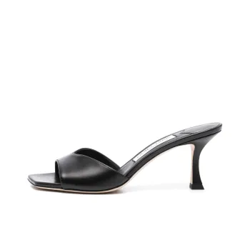 Jimmy Choo Slide Slippers 7cm Women's Black