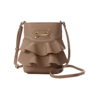 SAMANTHA THAVASA Synthetic Leather Crossbody Bags Shoulder Bags Women's Plain Fabric Color