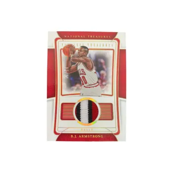PANINI 2022 23 National Treasures BJ Armstrong 02/25 Patch Jersey Star Card Condition Approved Sports Cards 1 Pc