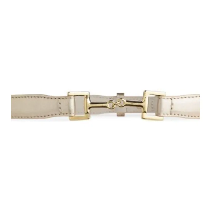 ARKET Front Adorned With Horsebit Cow Leather Leather Belts Women's Gold --1