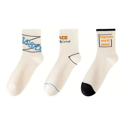 MIIOW Mid Calf Socks Men's 3 Pack