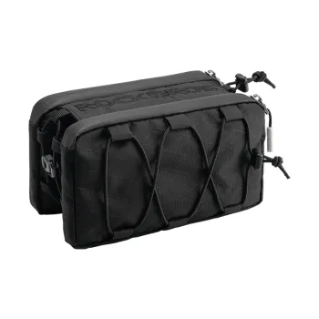 ROCKBROS Cycling Gear Bike Bag Unisex Abrasion Resistant Plaid Nylon Fabric 20*11*5cm Black