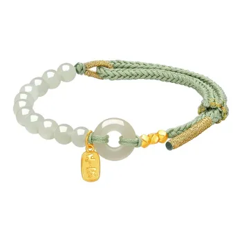 Century Edge Jewelry Bracelets Pale Greenish White Jade Unisex