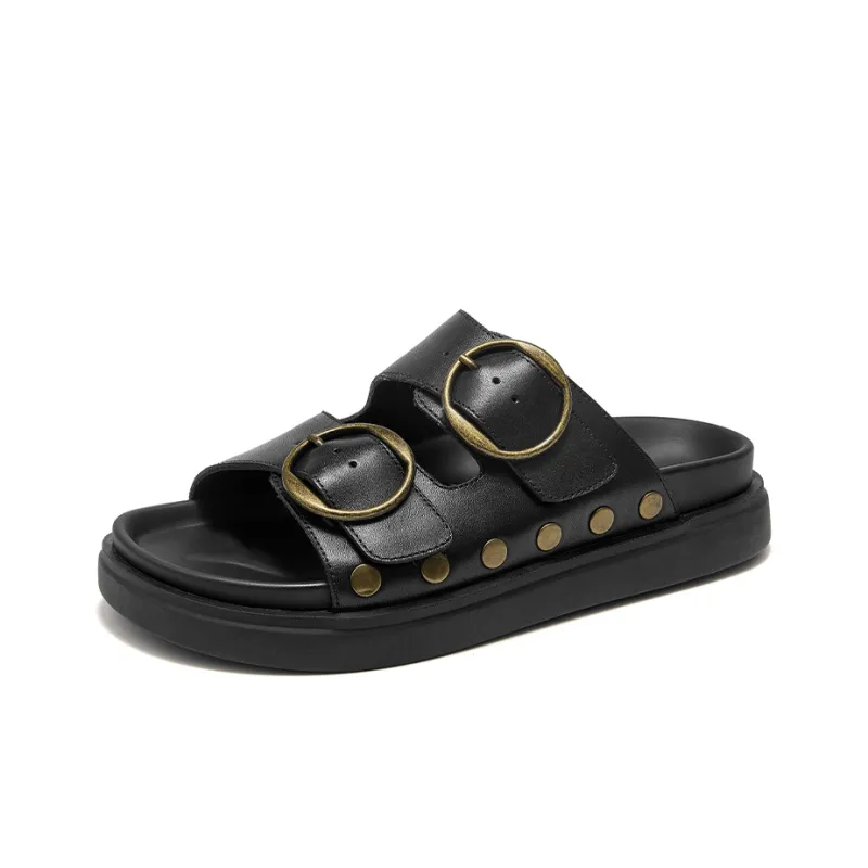 Beau Today Beach Sandals Women's Black-1