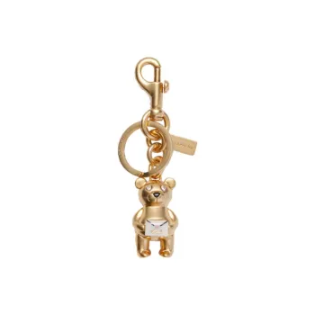 COACH Metal Bear Bag Pendant Bag Accessory Women's Gold