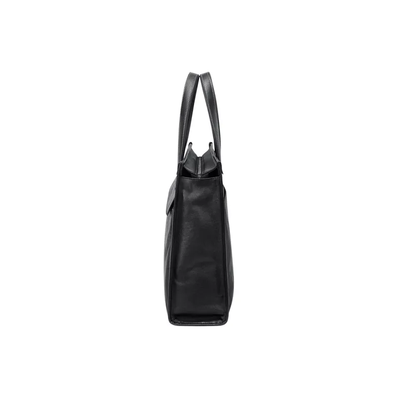GOLF Cow Leather With Synthetic Leather Top Grain Cow Leather Briefcase Tubas Men's Black-3