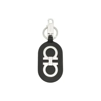 FERRAGAMO Leather Keychains Men's Black