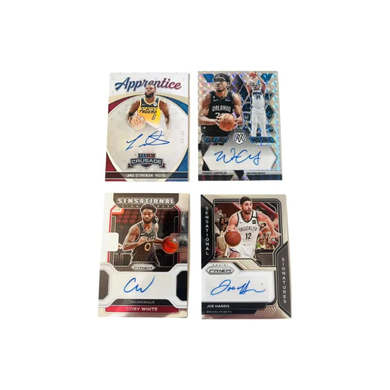 PANINI Stephenson, Carter, White, Harris Signature 4 Piece Combination Player Card, Card Access Pass Sports Cards 4 Pcs-0