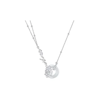 Heart Grass Chalcedony Jade Necklaces Women's