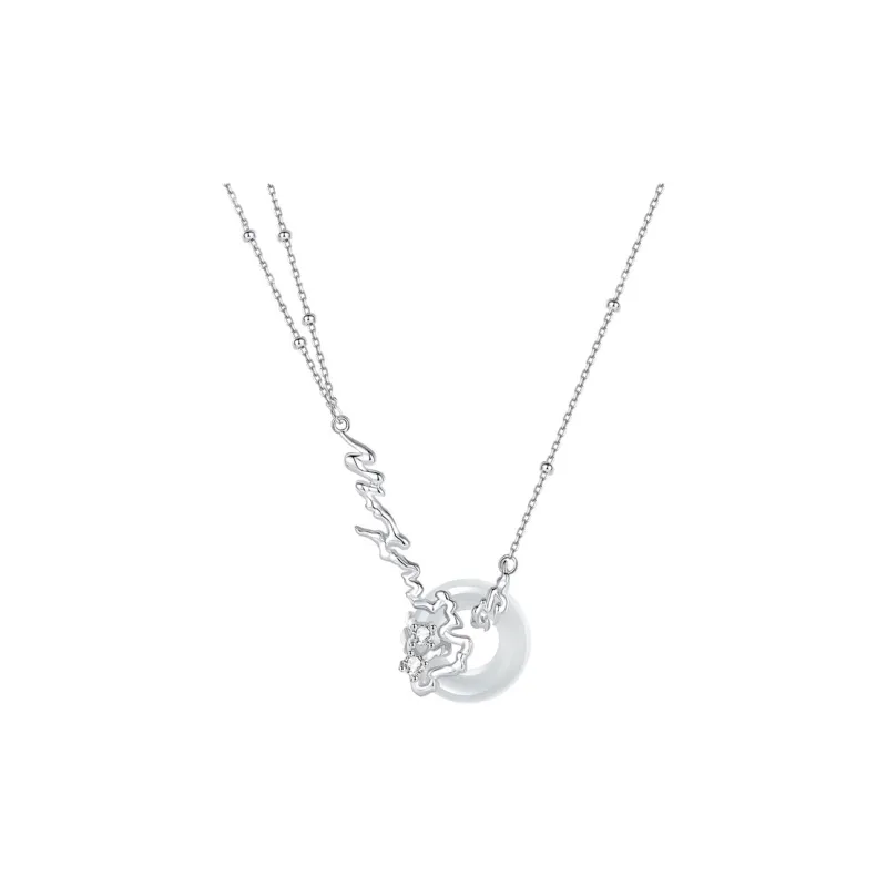 Heart Grass Chalcedony Jade Necklaces Women's-0