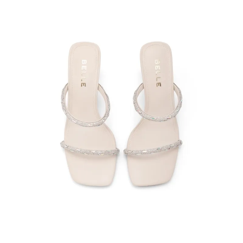 BELLE Rubber Sole Rhinestone Quiet Slip Resistant Abrasion Resistant Slide Slippers Women's-6
