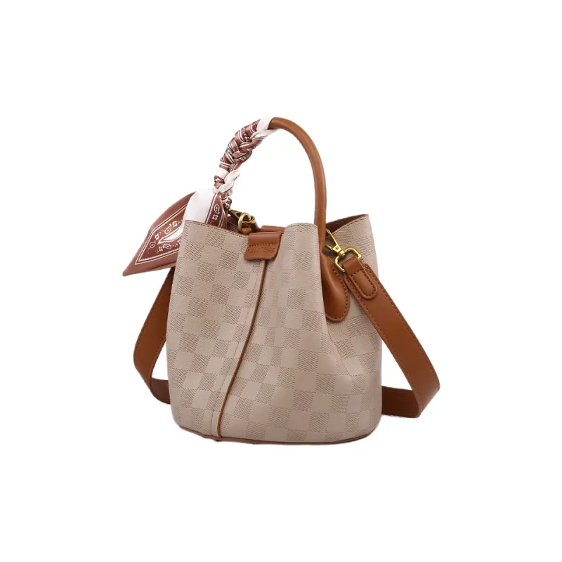 H YXIANG Microfiber Synthetic Leather Shoulder Bag Regular Women's Brown-5