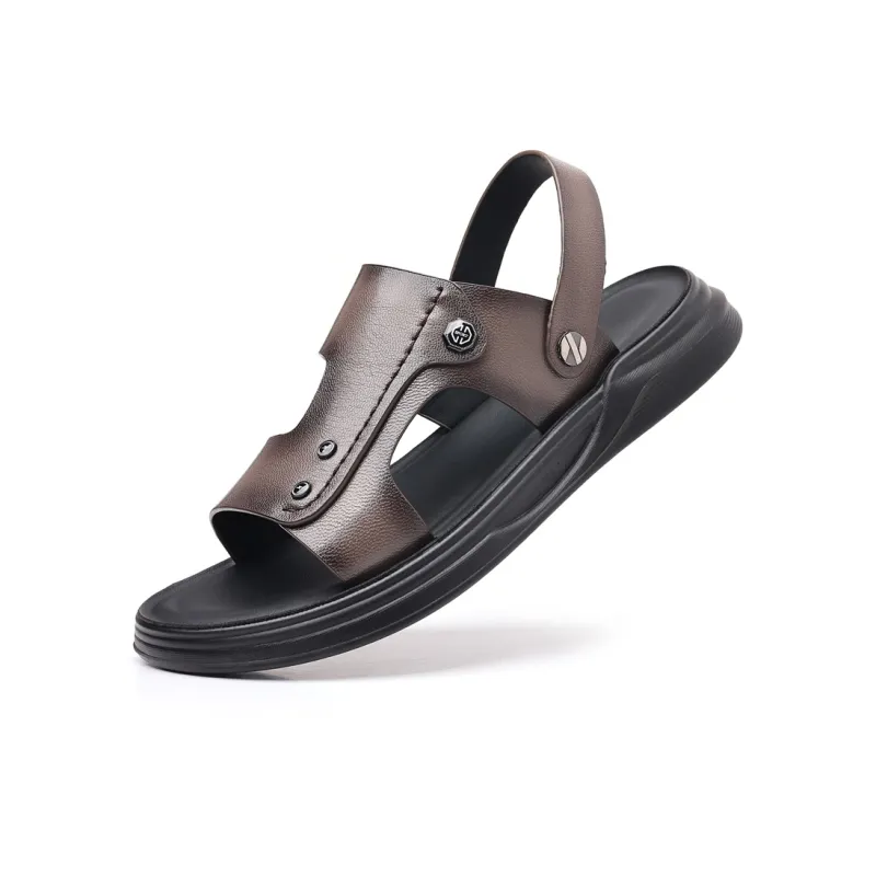 Cachiotti Beach Sandals Men Black/Khaki-6