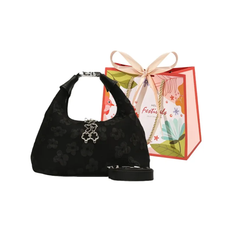 Cwatcun Oxford Crossbody One Shoulder Handbag Women's White/Pink/Black-13