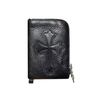 Chrome Hearts Leather Wallet Men's Black