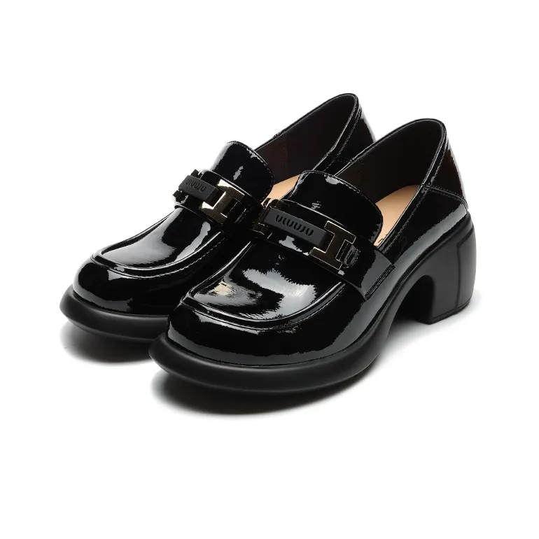 CAIHEE Loafers Medium Heel Women's-2