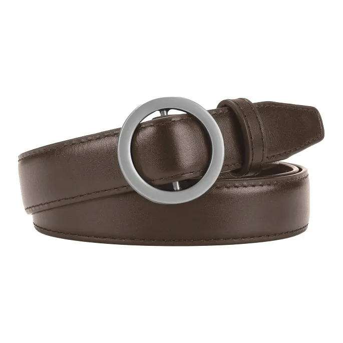 15 MINS Cow Leather Leather Belts Women's Width  2.4cm-3