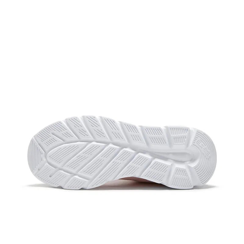 Erke Cushioning, Slip Resistant, And Abrasion Resistant Low Top Running Shoes Women's White Pink-5
