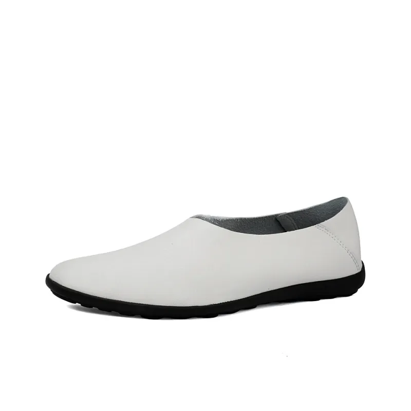 Abango Gommino Loafers Unisex White/Black-1