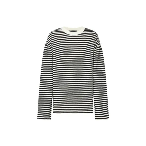 MO&CO Knitwear Women's White/Black Striped