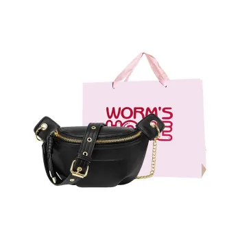 Worm's Home PU Shoulder Bag Crossbody Bag Sling Bags Regular Women's Black