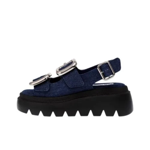 STEVE MADDEN Strap Sandals 6.5cm Women's Denim Blue