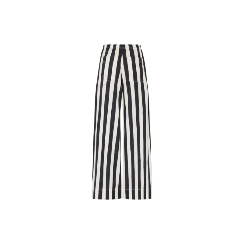 MOCO x SUNNEI Casual Pants Women's Black Apricot Stripe-1