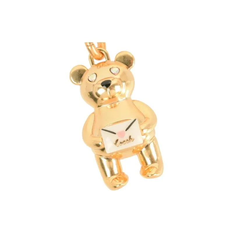 COACH Metal Bear Bag Pendant Bag Accessory Women's Gold-3