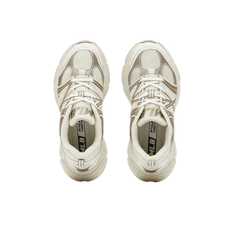 MLB Chunky Runner Ace Runner Cushioning Wear Resistant Low Top Casual Running Shoes Unisex Beige Yellow-3