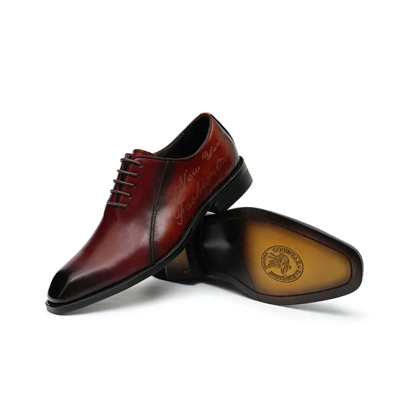 ASTON M.JAZZ Dress Shoes Men Low Top Blue/Brown-13