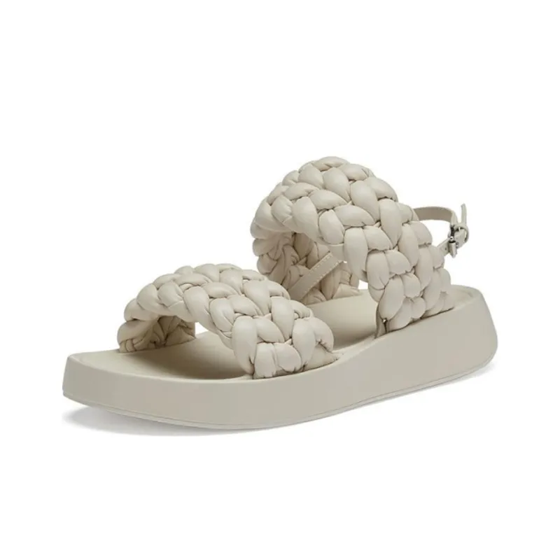 ASH VOYAGE BIS Collection Height Increasing Comfortable Lazy Person One Strap Sandals 4cm Women's-1