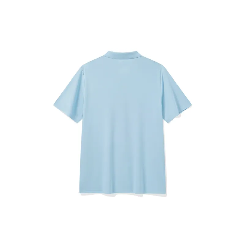 XTEP Comprehensive Training Short Sleeved Polo Shirt Men's Azure Blue-1