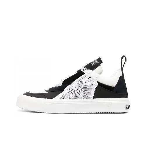 Marcelo Burlon Skateboard Shoes Men Low-Top Black/White