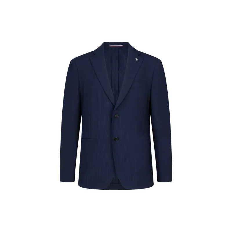 Tommy Hilfiger Business Suits Men's Dark Blue Stripes-1