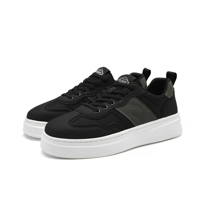 HLA Versatile Comfortable And Breathable Height Increasing Skateboard Shoes Patchwork Sports Casual Shoes Men's-1