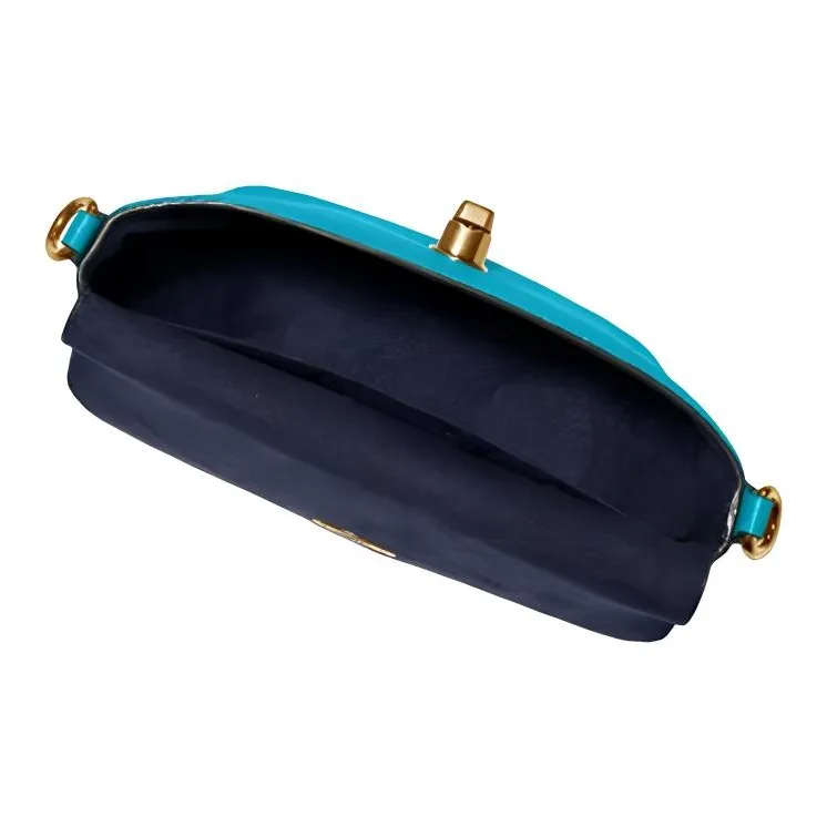 COACH Leather Shoulder Bag Crossbody Bag Women's Blue-2