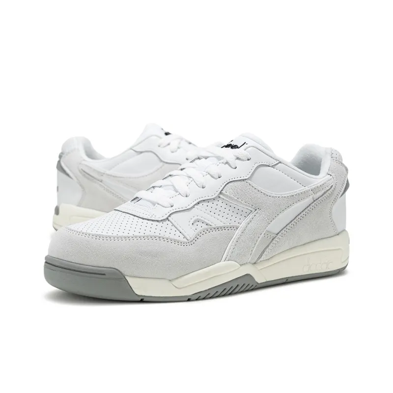 Diadora Winner Anti Slip Wear Resistant Low Top Casual Shoes Unisex White-2