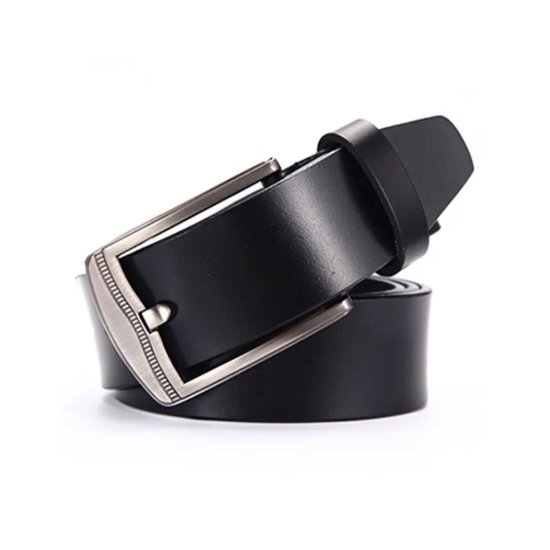 AAJF Pin Buckle Business Wide Leather Cow Split Leather Leather Belts Men's 3.5cm-0