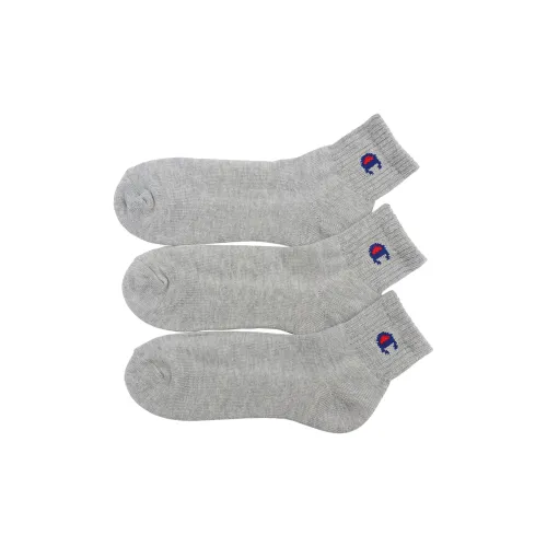Champion SS24 Mid-Calf Socks Men's 3 Pack Heather Gray