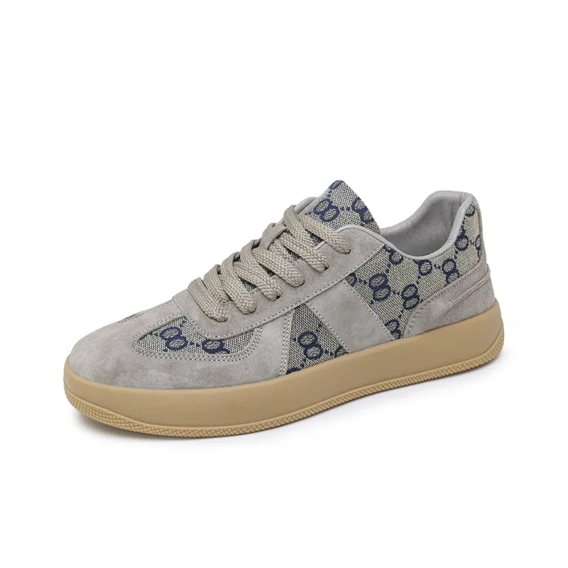 Abango Casual Shoes Men Low Top Gray/Beige-1