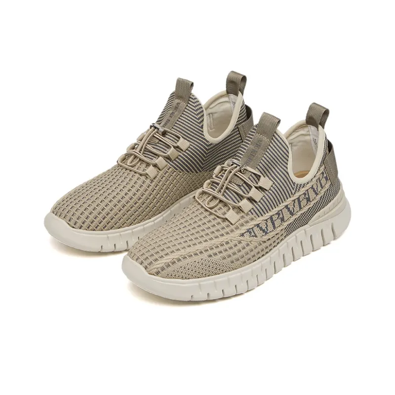 VICKI BROWN Breathable Low Top Casual Shoes Men's Beige Brown-2