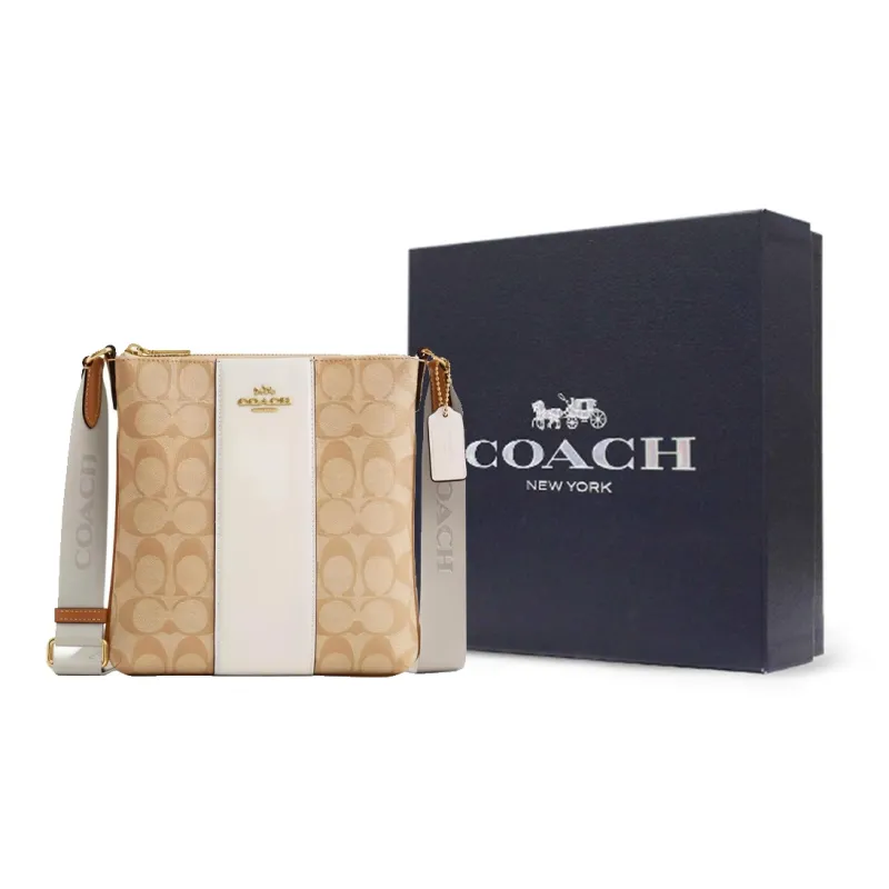 COACH Rowan Canvas Crossbody Bag, Shoulder Bag Women's Light Khaki-7