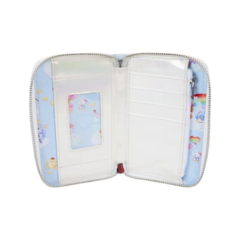 Sanrio Care Bears Collaboration Vegan Leather Wallet Women's White Pink-3