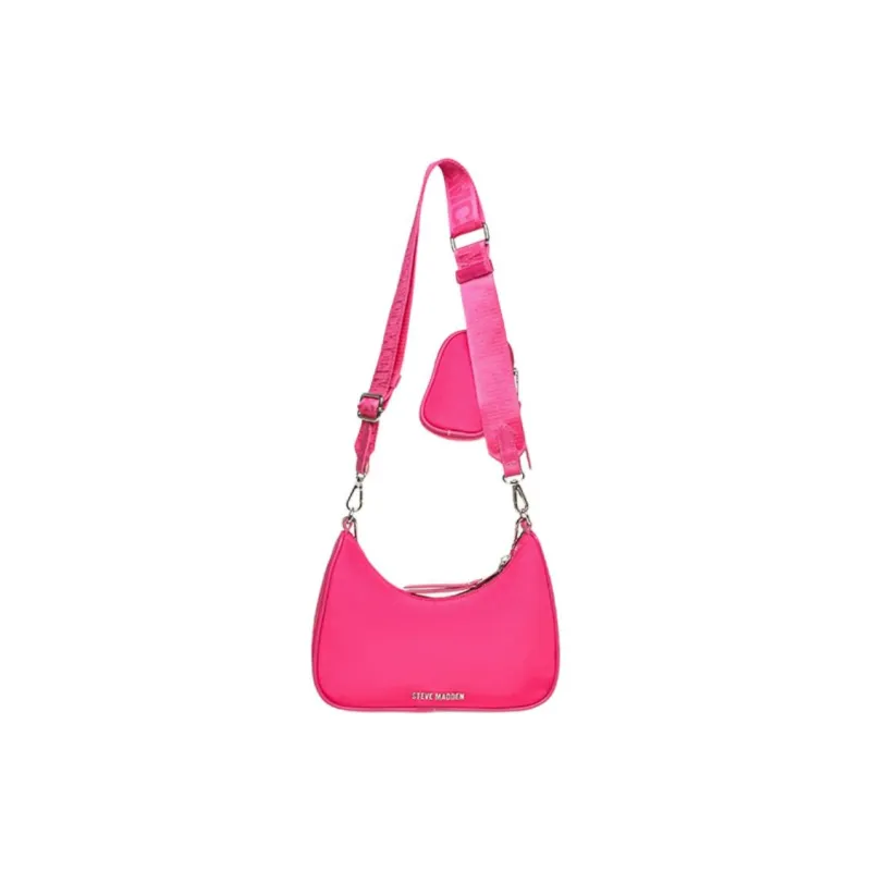 STEVE MADDEN Nylon With Polyester Portable Crossbody Bag Shoulder Bag Medium Size Women's Rose Red/Light Green-3