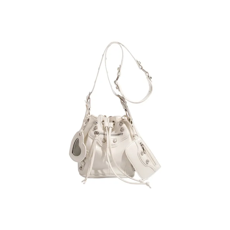 JANE KLAIN Synthetic Leather Shoulder Bag Regular Women's Silver/White/Blue-3