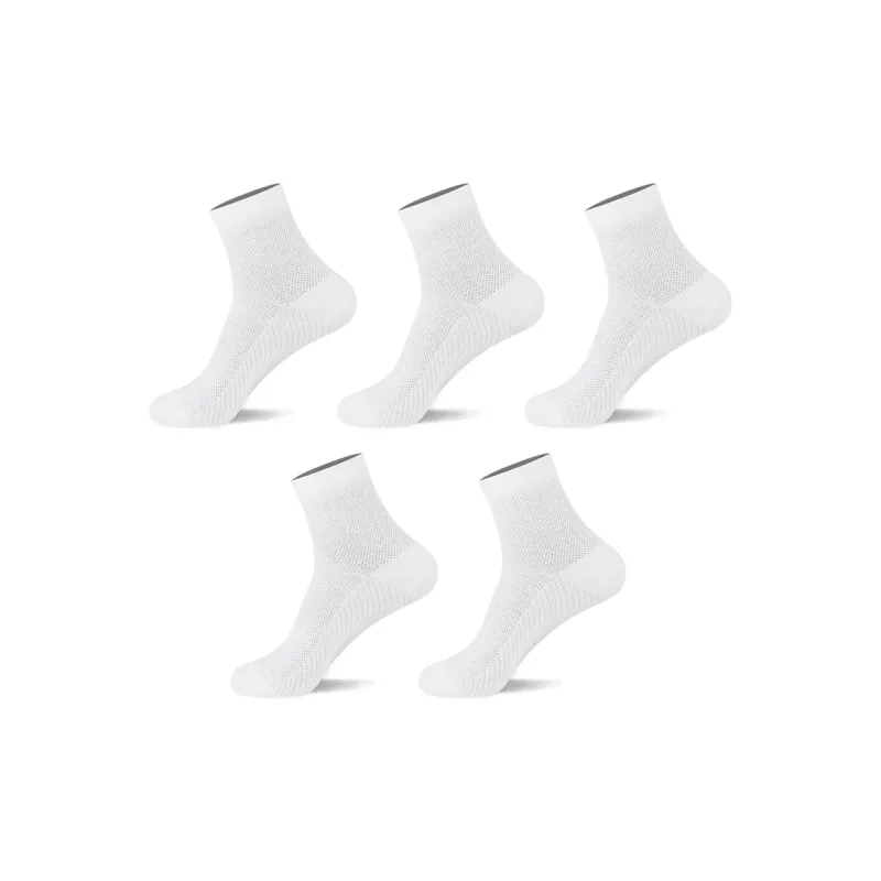 H YXIANG Mid Calf Socks Men's 5 Pack-10
