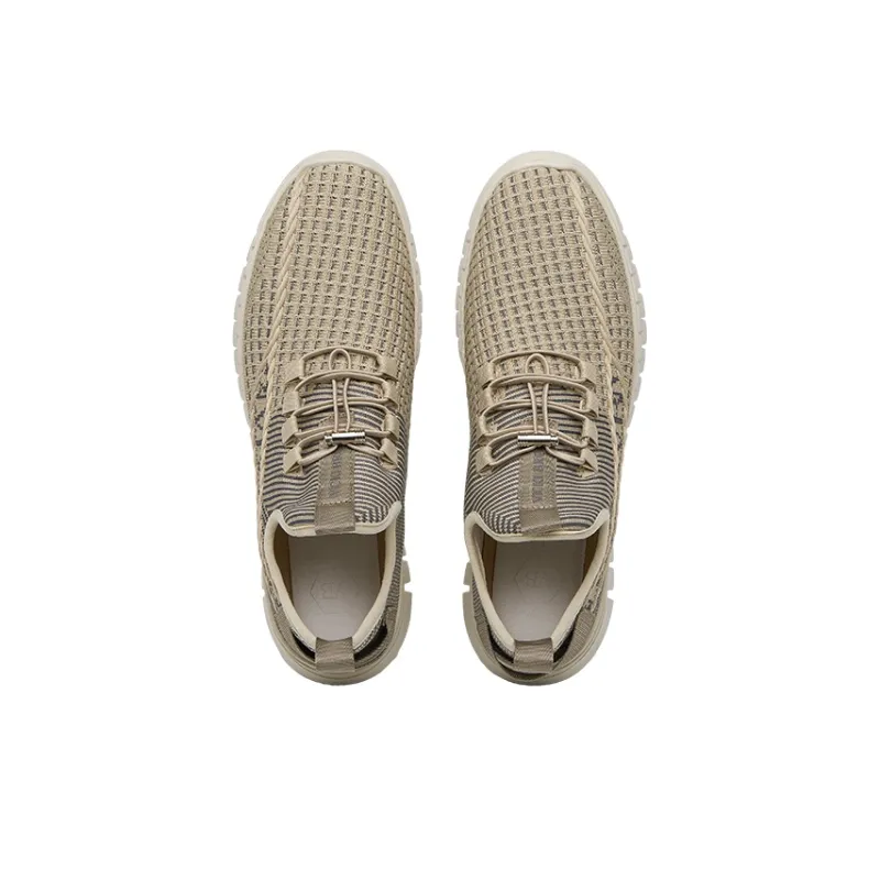 VICKI BROWN Breathable Low Top Casual Shoes Men's Beige Brown-3